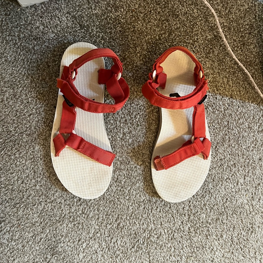 Teva Red and White Women's Sandals